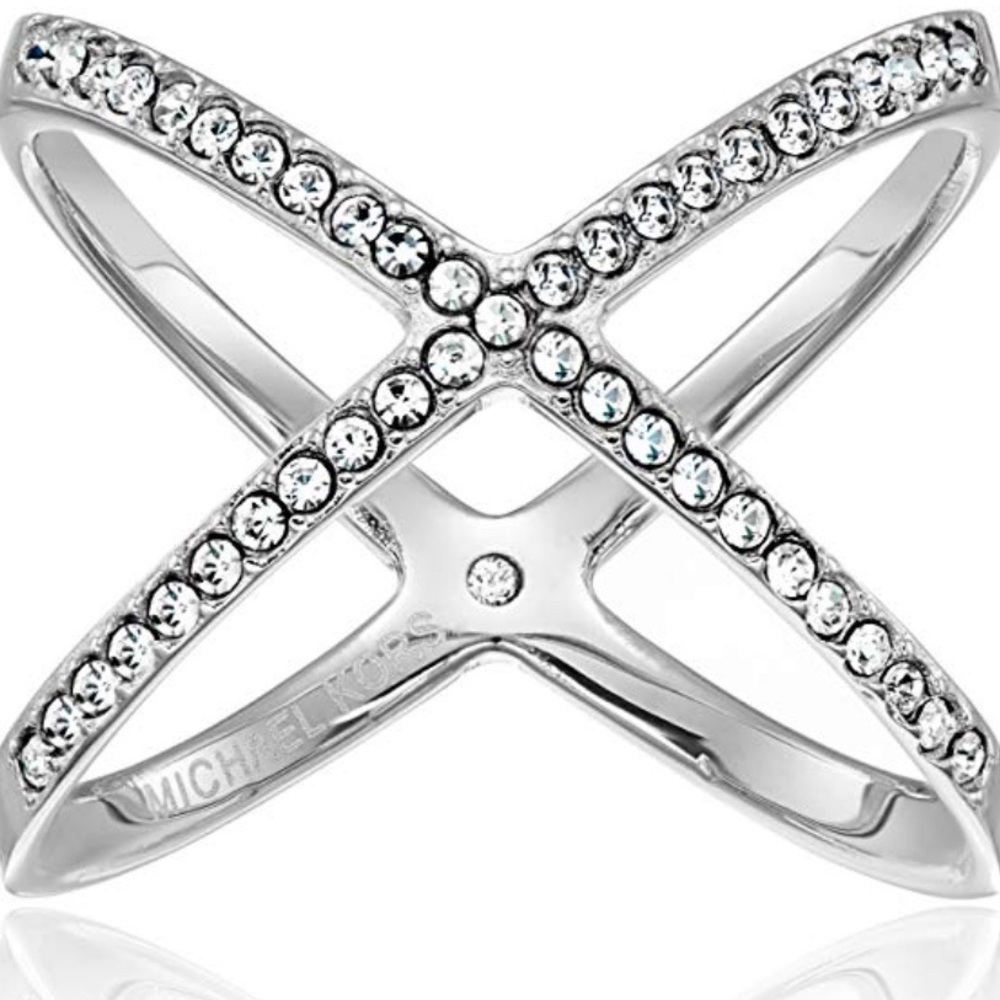 Michael Kors Pave X Ring, sz 7 NWT